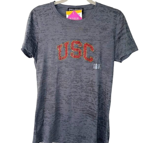 Diane Dal Lago Collegiate Fashionista Embellished USC Shirt Womens Size XL NWT - Picture 9 of 10